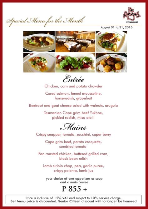 i-am-angus menu|Menu .